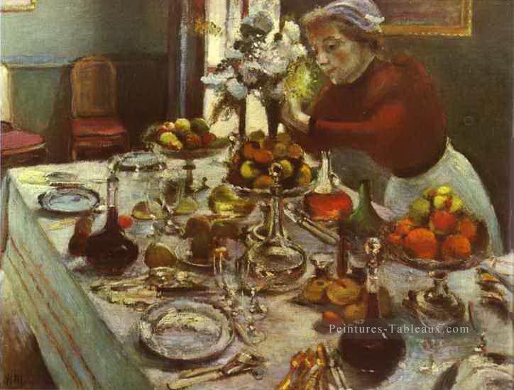 Dîner Table 1897 fauvisme abstrait Henri Matisse Peintures à l'huile